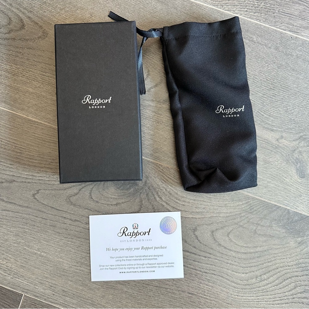 Rapport London empty gift box and dust bag